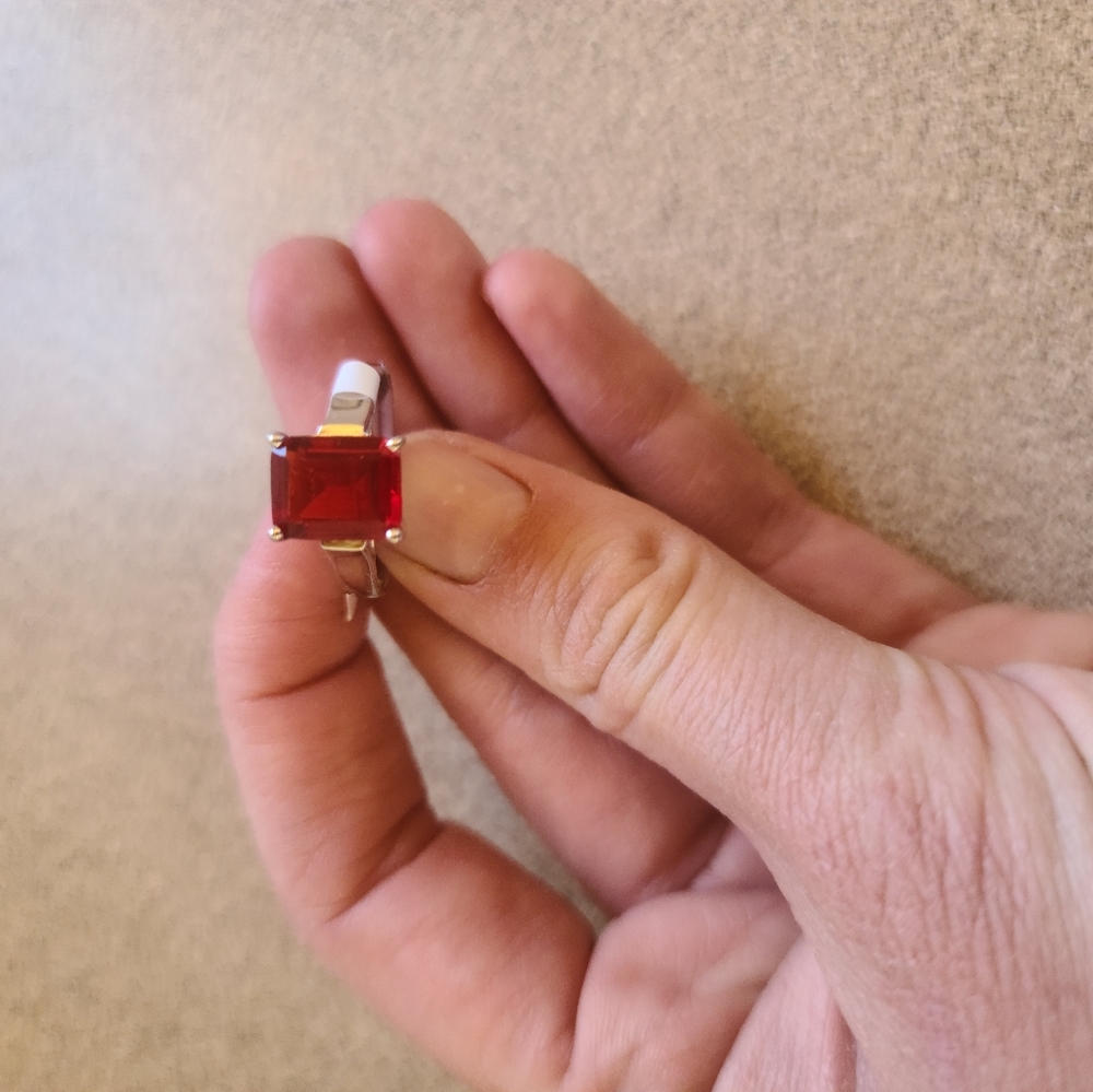 Lab Created Ruby Ring - Picture 2 of 4